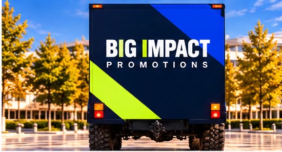 Rear doors with the wordmark centred